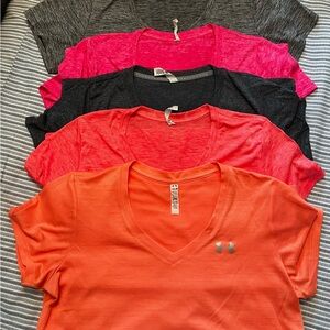 Under Armour Women's Short Sleeve Tees - Orange, Pink, Gray